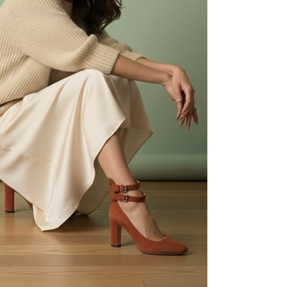 Massimomo Dutti Burnt Orange Heels